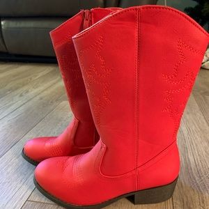Girls Jazame Red Cowgirl Boots